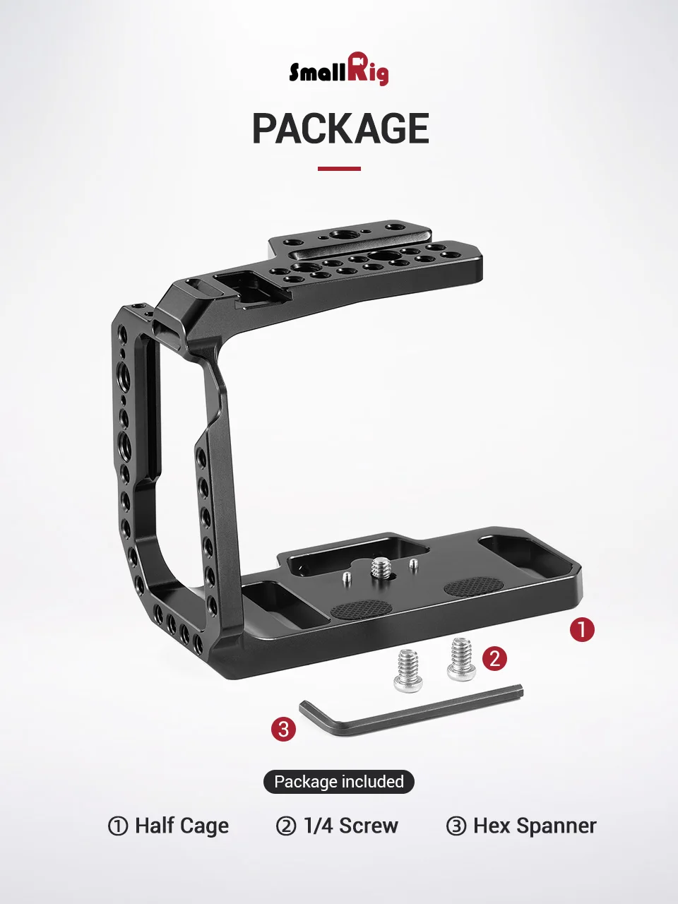 SmallRig BMPCC 4K 6K половинная клетка для Blackmagic дизайна карманная клетка для кинокамеры с Рельсом Nato/Arri отверстие для определения местоположения/может башмака-2254