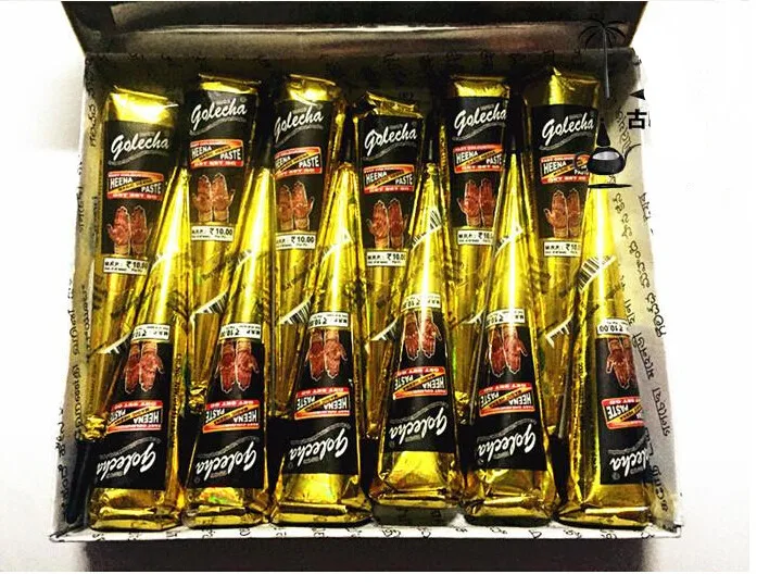 Временные татуировки индийская тату хной наклеить черный татуаж Временная