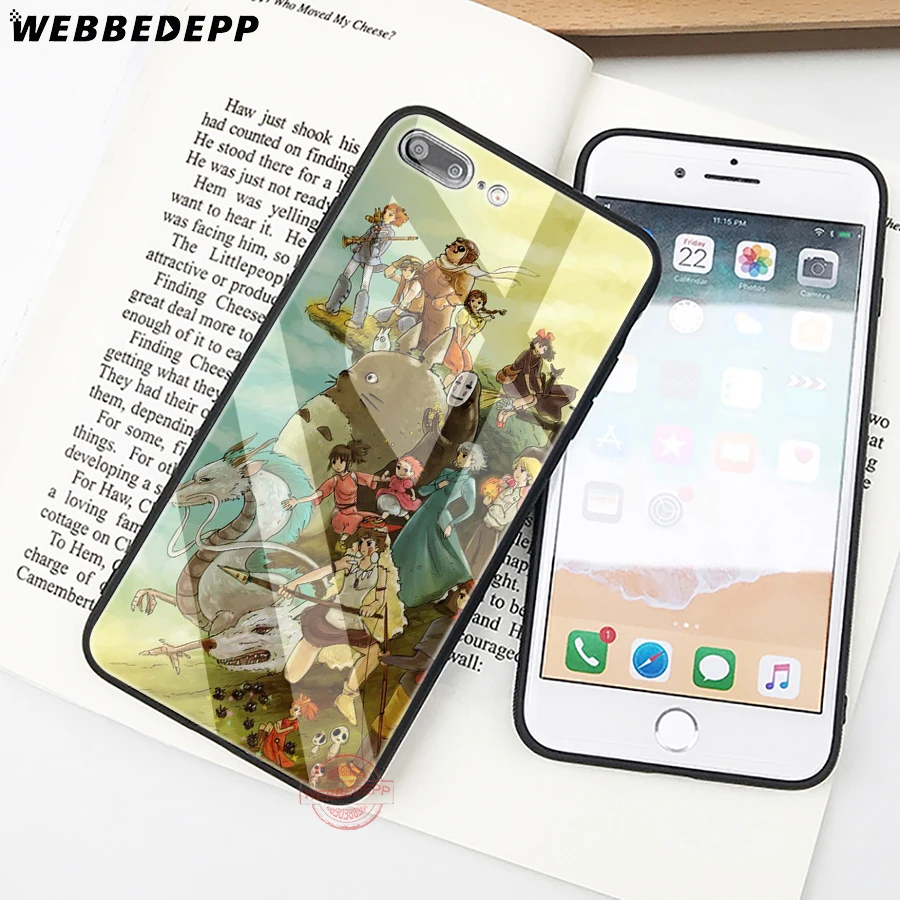 WEBBEDEPP Hayao Miyazaki Film Tempered Glass Phone Case for Apple iPhone XS Max XR X 8 7 6S Plus 5S SE Cover | Мобильные телефоны и