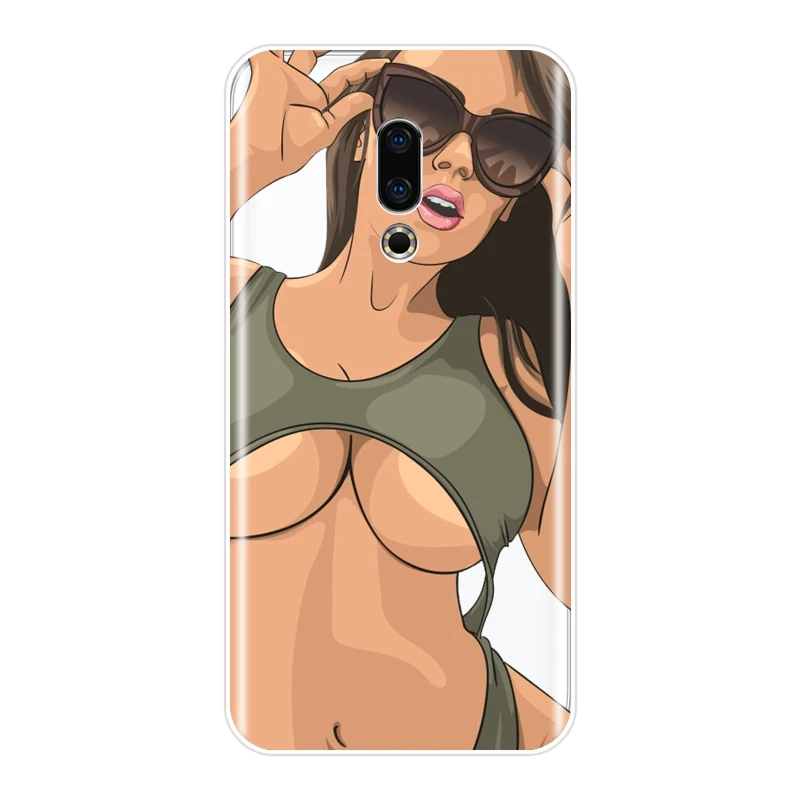 Back Cover For Meizu 16th 16x 15 Lite 16 Plus Soft Silicone Black Hot Sexy Girl Summer Phone Case U10 U20 Pro 6 7 | Мобильные