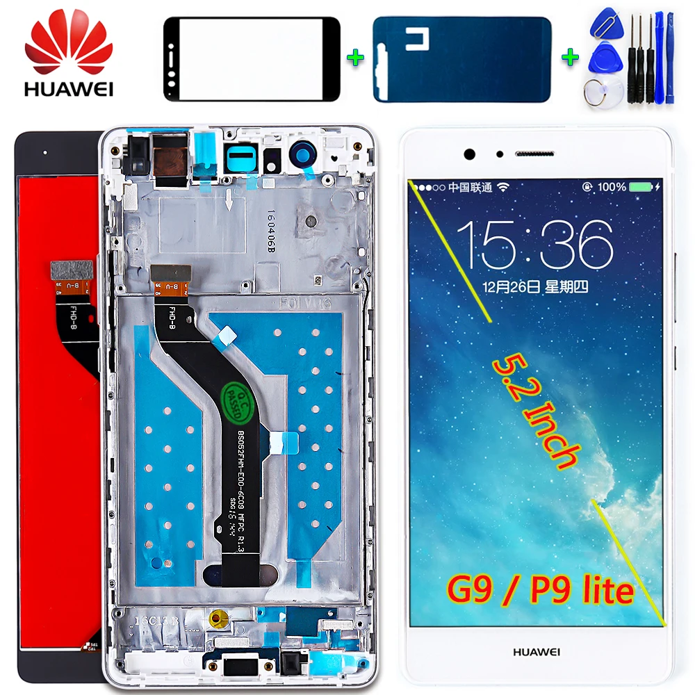 Измененный ЖК-дисплей huawei G9 сенсорный экран P9 Lite 5 2 дюймов дигитайзер сенсор в