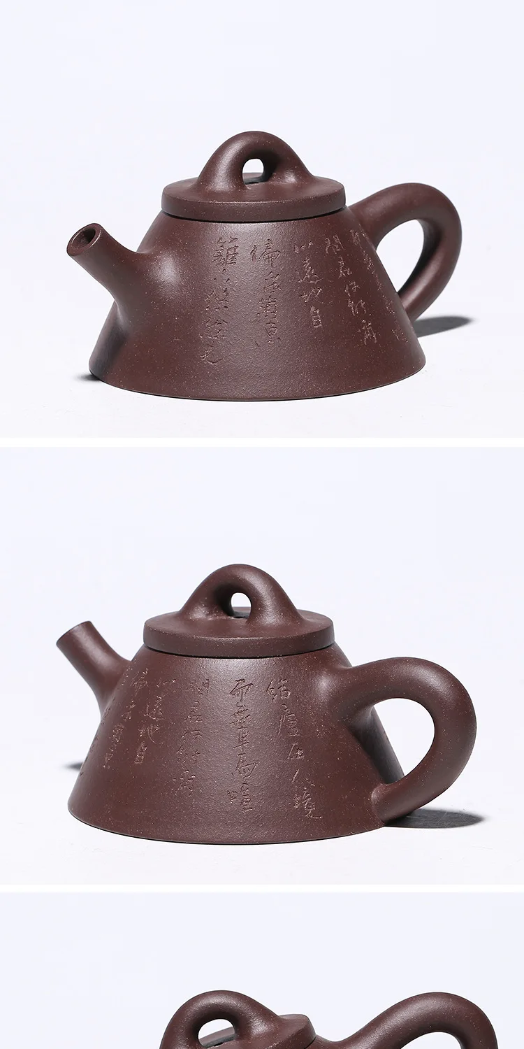 Yixing Zisha Pot Famous Pure Handmade Raw ore Huanglongshan Purple Mud Overlord Stone Scoop Teapot Kung Fu Tea Set