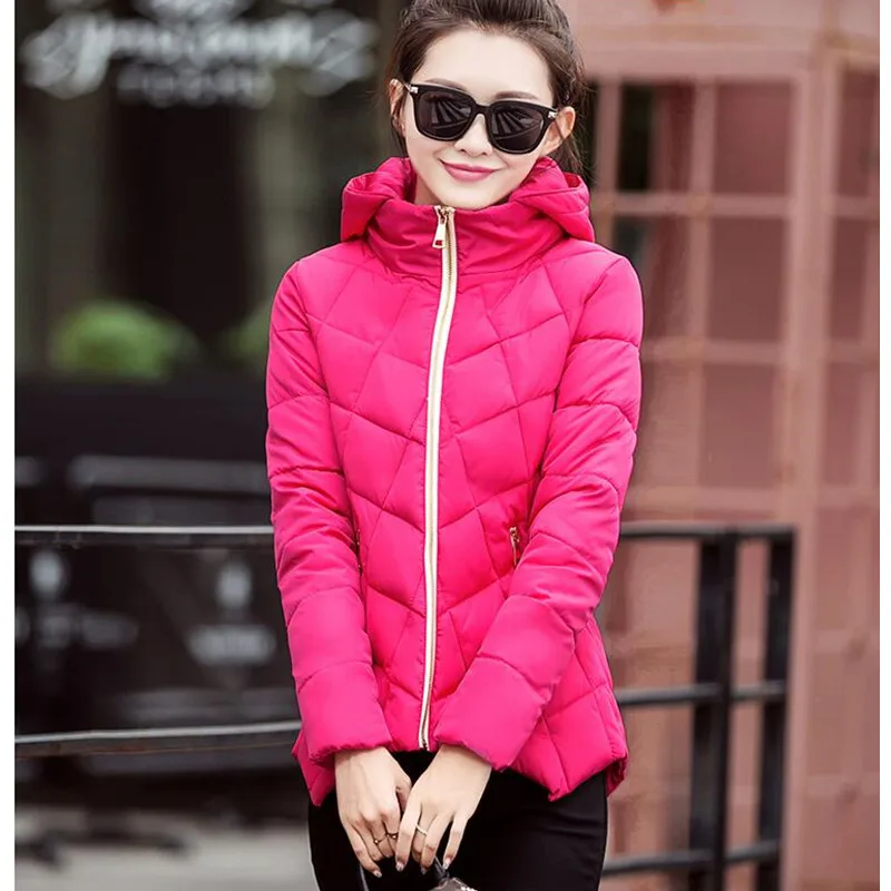 Winter Feather Cotton Women Jacket Coat Short Section Parkas Fashion Thick Big Yards Cotton-Padded Female Overcoat LJ0406 | Женская