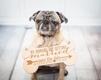 custom pet sign for engagement save the date photo prop dog save the date sign for wedding pictures personalized wedding sign