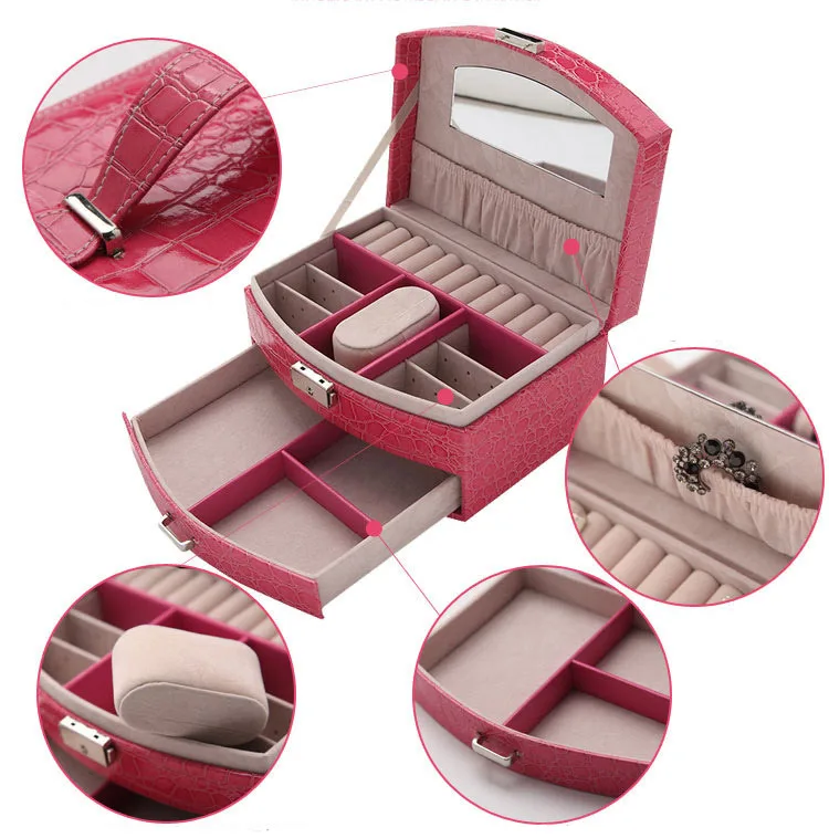 Многофункциональный кожаный чехол для путешествий часов/ювелирных изделий