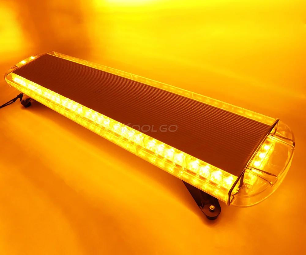 KOOLGO Amber 72 светодиодный светильник для автомобиля, грузовика, буксировки, стробоскоп, вспышка, аварийный Предупреждение ющий светильник, барный маяк, 12-24 В, желтый, 38 дюймов