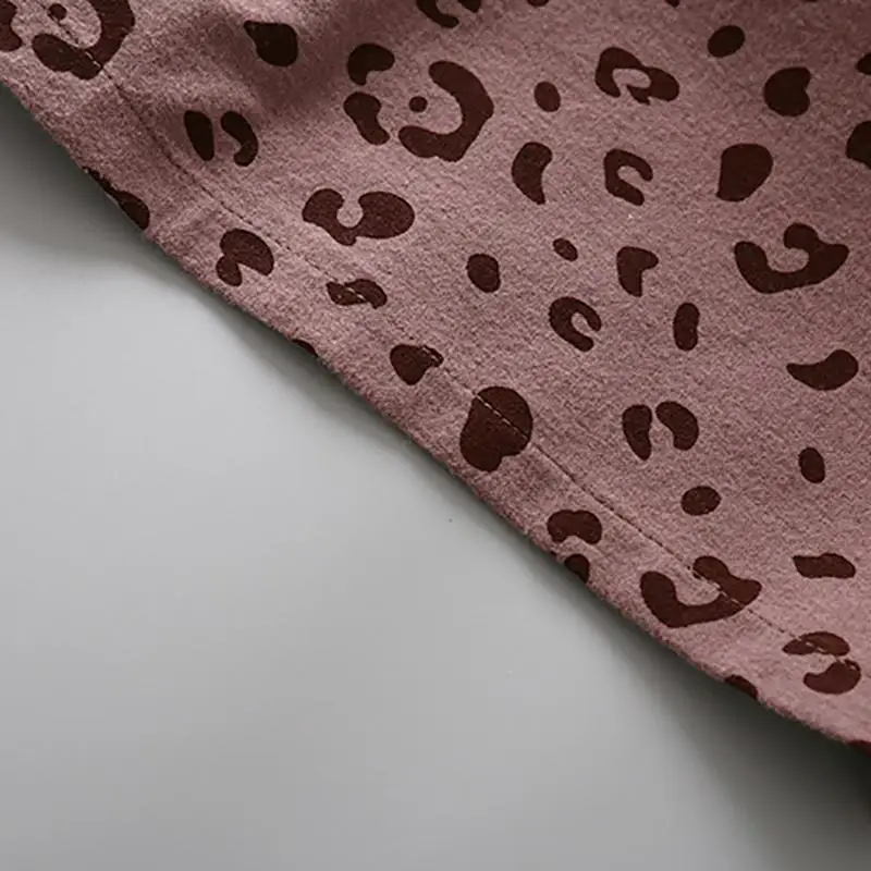 Babyinstar Kids Blouse Cheetah Print Girls Blouse Cotton Shirts For Teens Blouse Kids Clothing Long Shirt For Girls