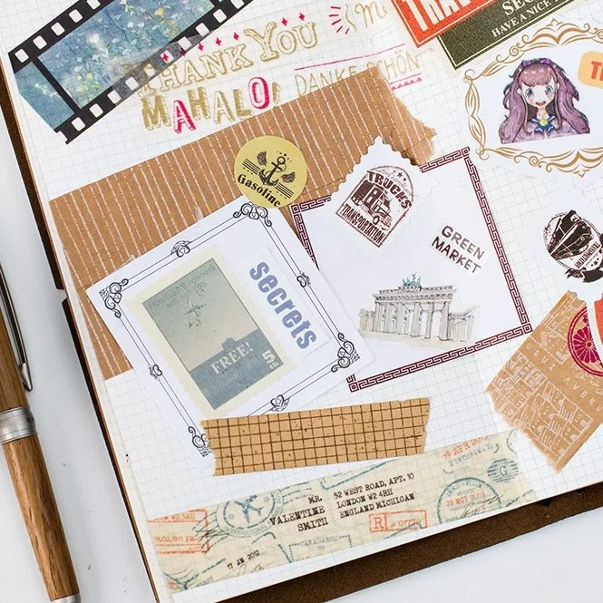 4 шт. заметки [Vintage Memories] n stick сообщение клейкие листочки блокнот форме 30 в