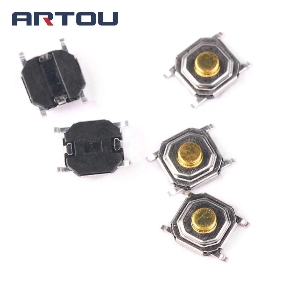 Кнопка Tact Switch SMT 100 шт. 4*4*1 7 мм 4x4x1 кнопочный переключатель SPST NO|spst-no| |