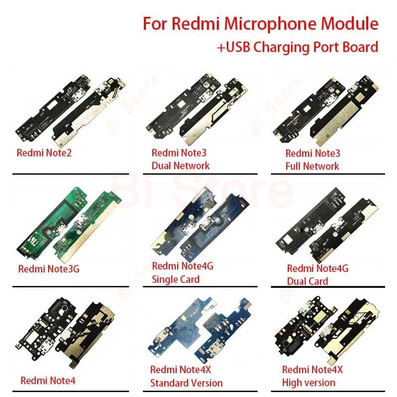 Микрофонный модуль + usb порт для зарядки соединительный кабель Xiaomi Redmi Note Note2 3 4X 5A 6