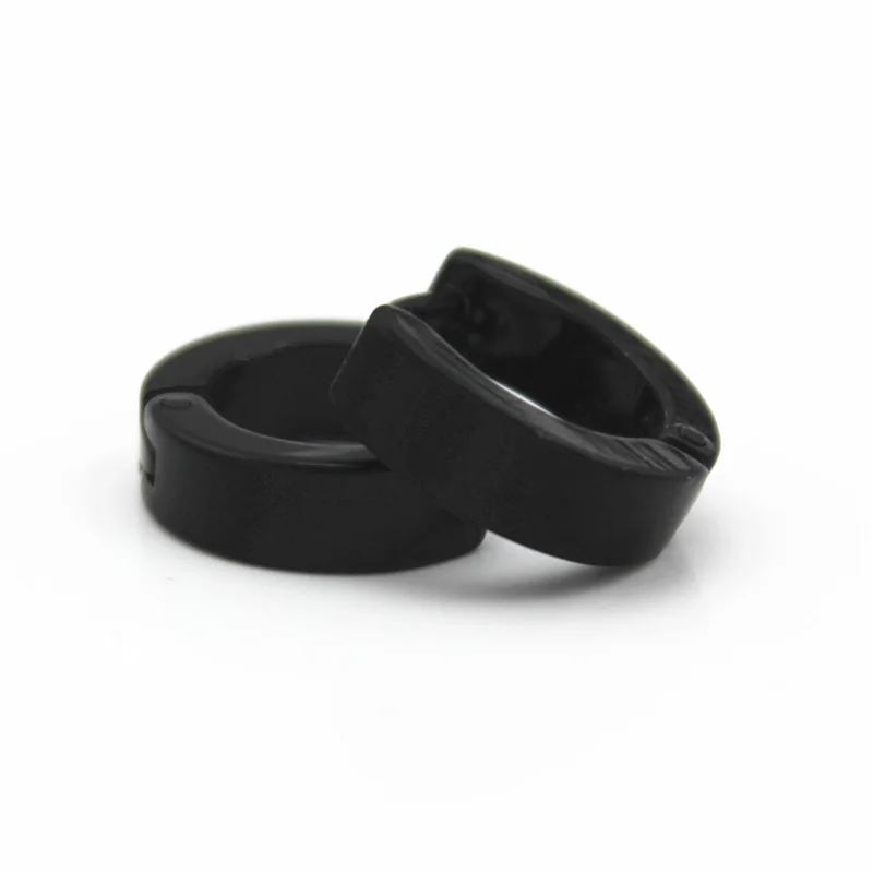 Круглые серьги-кольца Huggie из нержавеющей стали для мужчин и женщин маленькие