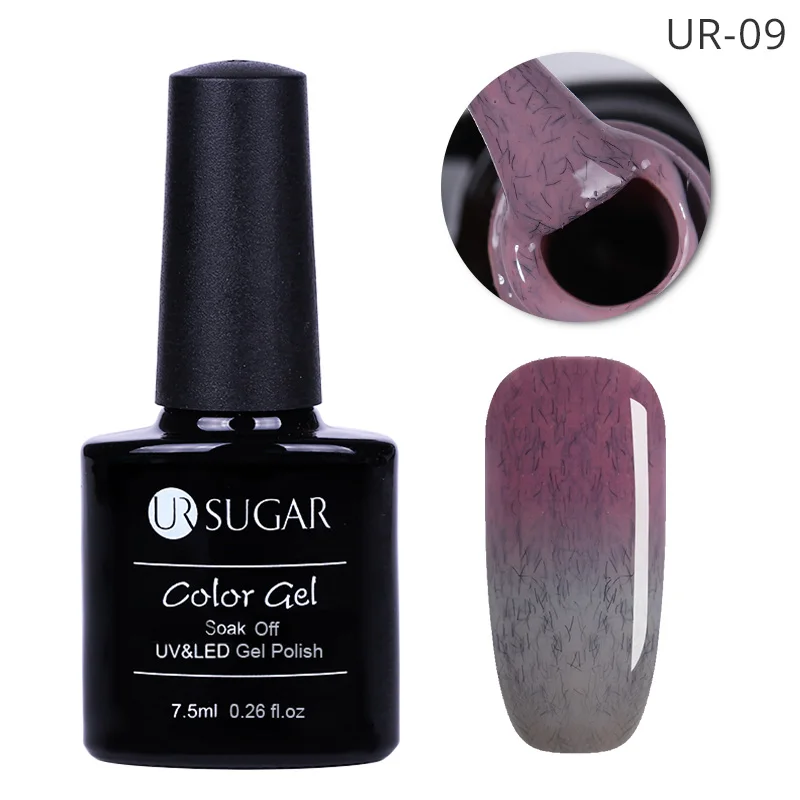 09 Ur Sugar, 3 цвета, Термальный Гель-лак для ногтей, изменение температуры, замочить, УФ Гель-лак для ногтей, 7,5 мл, маникюрный лак - Цвет: 09