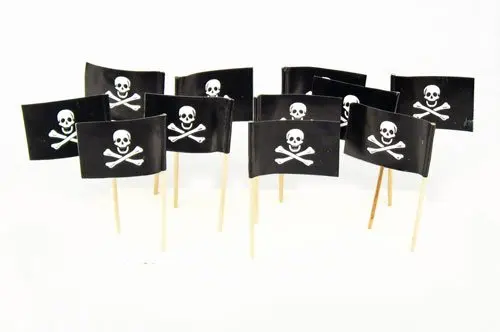 Skull D Мини пиратский флаг с черепом 50 шт. Бумажные палочки для еды ужин торт зубочистки кекс украшения фруктовые коктейльные палочки рекламный флаг - Цвет: Skull D