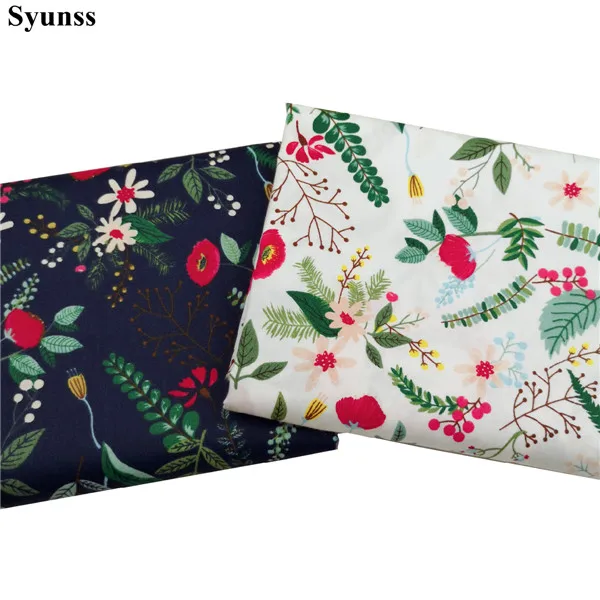 each design Syunss Diy Лоскутная Ткань для квилтинга колыбели подушки платье ткань для вышивки цветов Цветочная набивная саржа хлопковая ткань - Цвет: each design