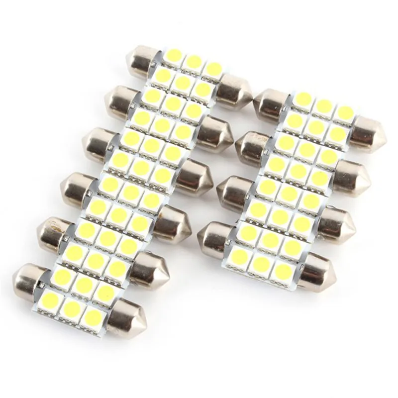 2018 Дешевые Высококачественные 10 шт 36 мм Festoon 5050 6SMD светодиодные Белые
