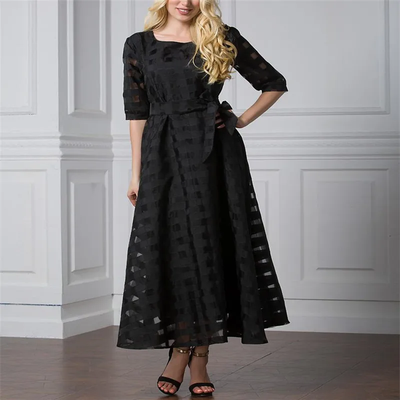 2018 Для женщин летние Винтаж платье плюс Размеры элегантные длинные Платья для
