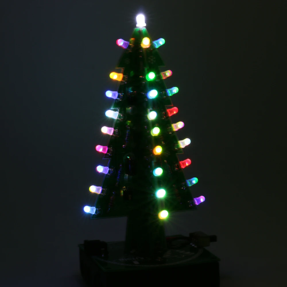 Красочные RGB Рождественские елки светодиодные электронные diy Набор для