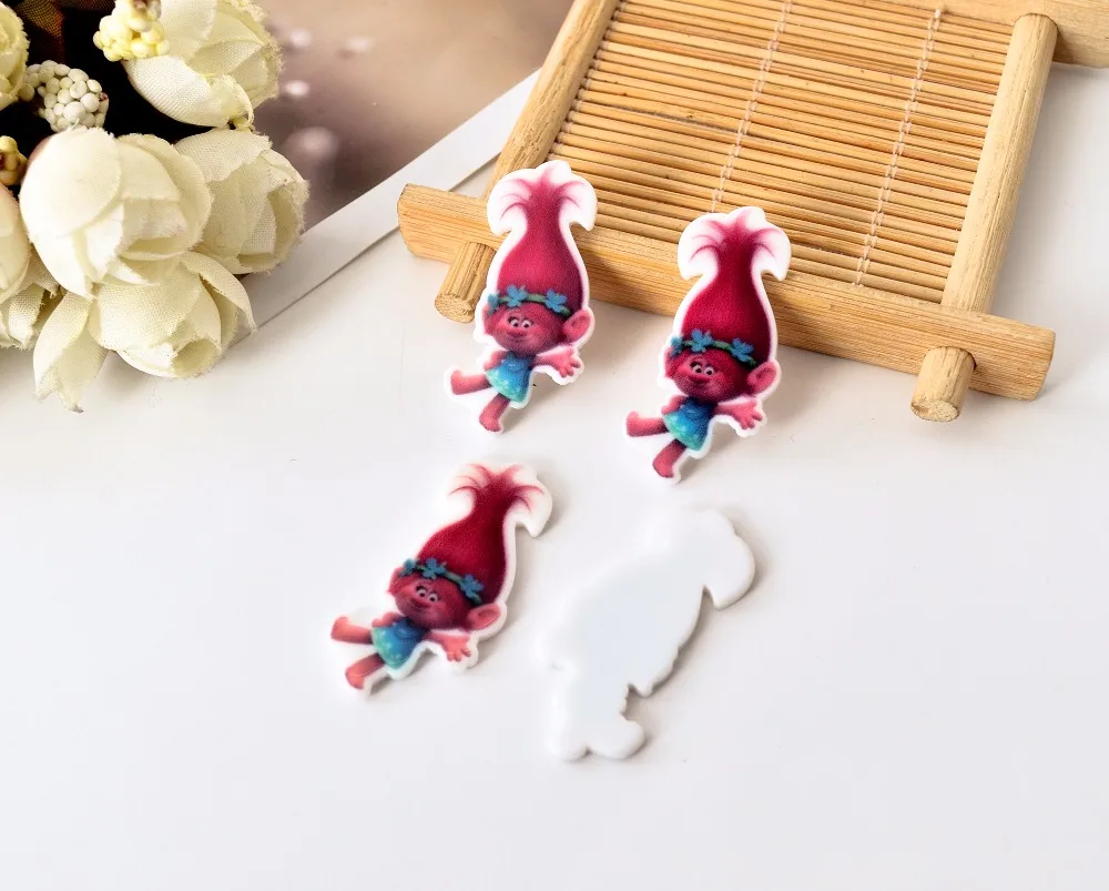 Каваи мультфильм фигурка троллей Поппи принцесса украшение дома плоский задний