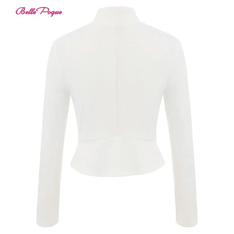 Женское облегающее пальто Bell Poque длинное однотонное офисное с баской на подоле