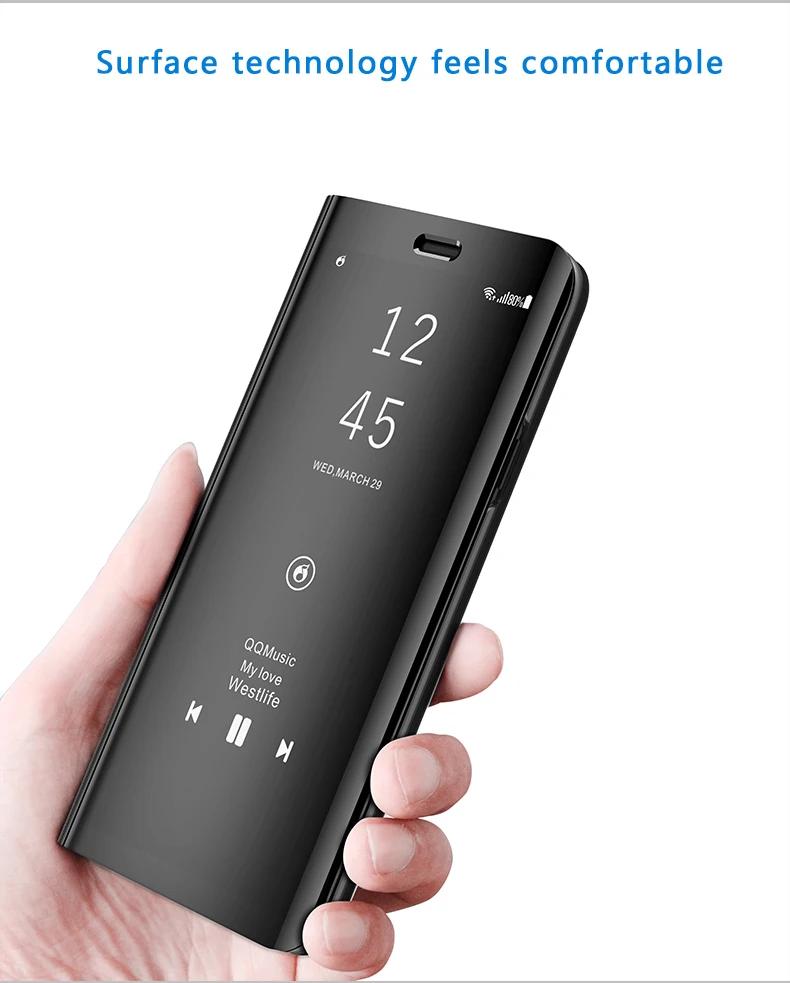 Умный кожаный откидной зеркальный чехол с подставкой для samsung Galaxy S10 S8 S9 плюс S7 S6 Edge Note 8 9 Galaxy A60 A80 A90 A40 A50