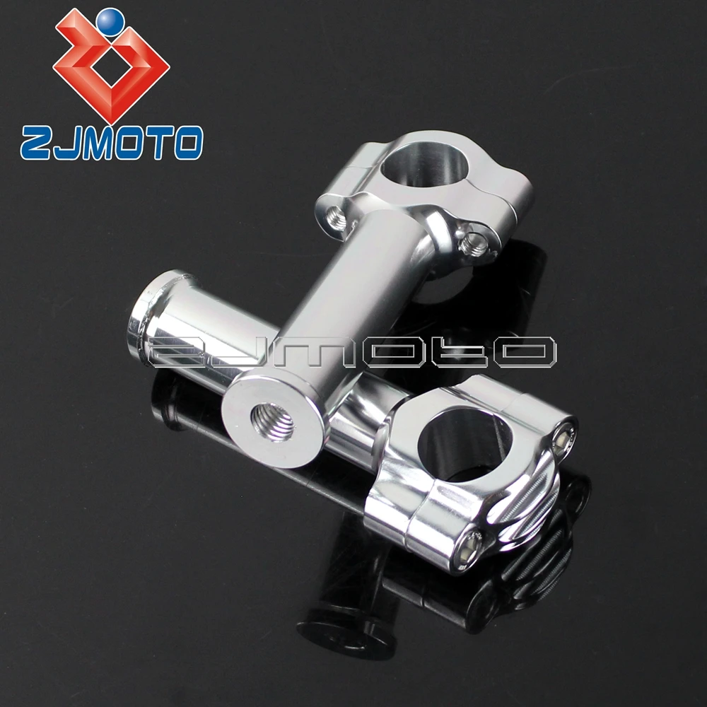 Серебряные мотоциклетные рулевые подъемники 5 дюйма 1 дюйм стержневые зажим для