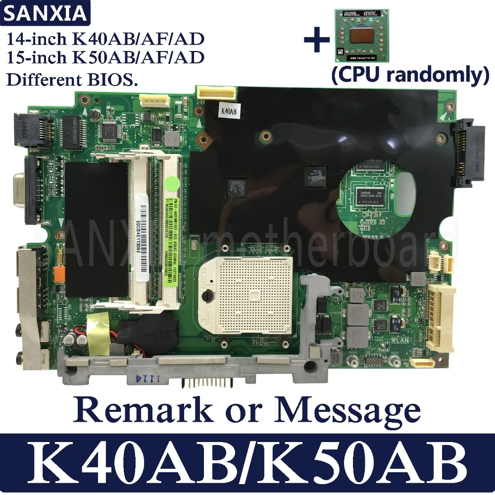 KEFU материнская плата для ноутбука ASUS K50AB K40AB K50AD K40AD K50AF K40AF тестовая оригинальная материнская плата с бесплатным ЦП(ЦП случайным образом