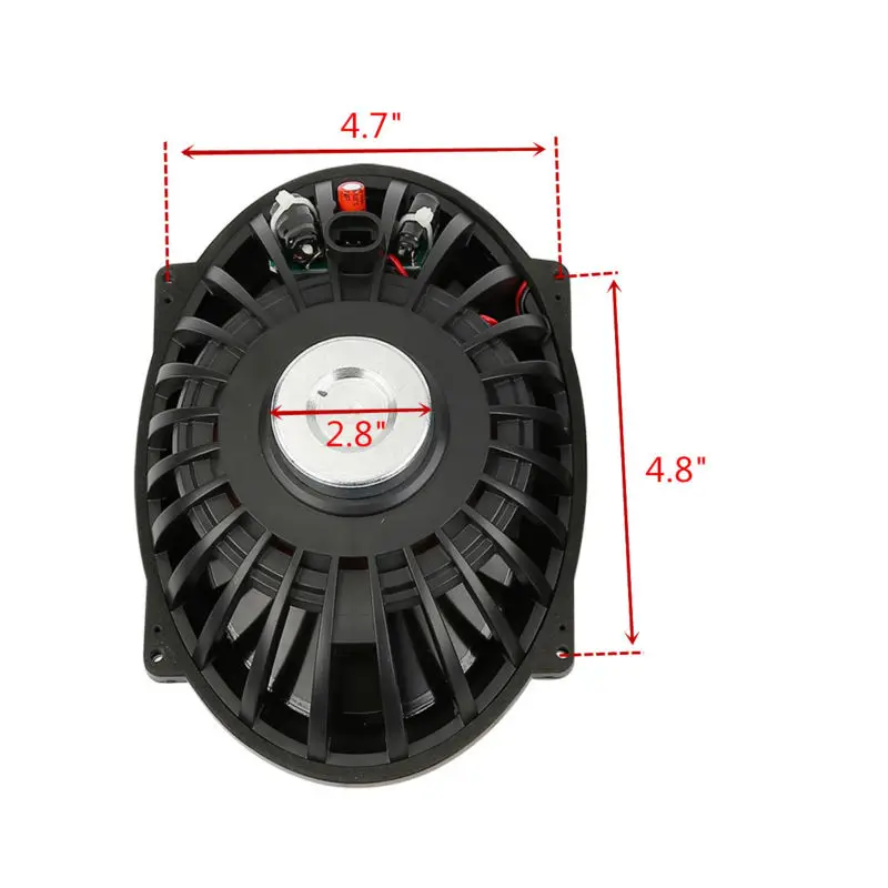 Черный 5 &quotx 7&quot седельная сумка крышка динамика для Harley Touring Electra Street Glide Road King FLHTCU