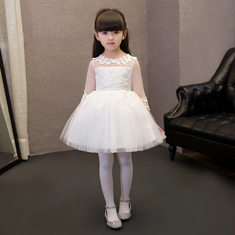 NICEOOXIAO Tulle Lace Flower Girl Dress Fashion Elegant Temperament Princess Birthday Party BNLF611-38 | Свадьбы и торжества