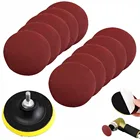 Прочный шлифовальный диск Mayitr, 10 шт., 1000 гритов, 4 дюйма + насадка на липучку, 100 мм + хвостовик 45x7 мм для полировки