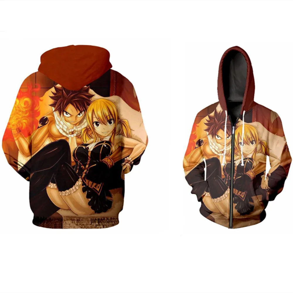 Аниме Сказочный хвост костюм Конец толстовки Косплей осень для мужчин