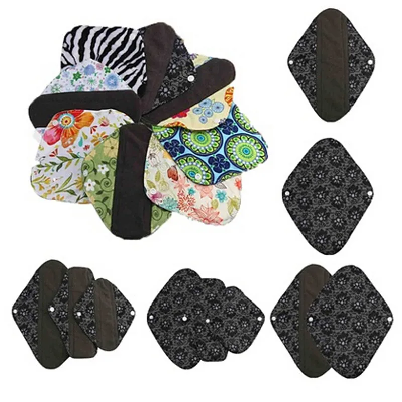 S/M/LOrganic bamboo inner washable reusable menstrual pads sanitary lady cloth pad panty liner Feminine Hygiene | Красота и здоровье
