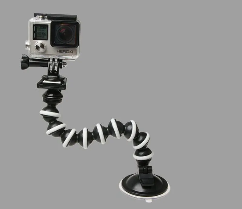 Гибкий автомобильный держатель на присоске крепление Осьминог присоска для GoPro