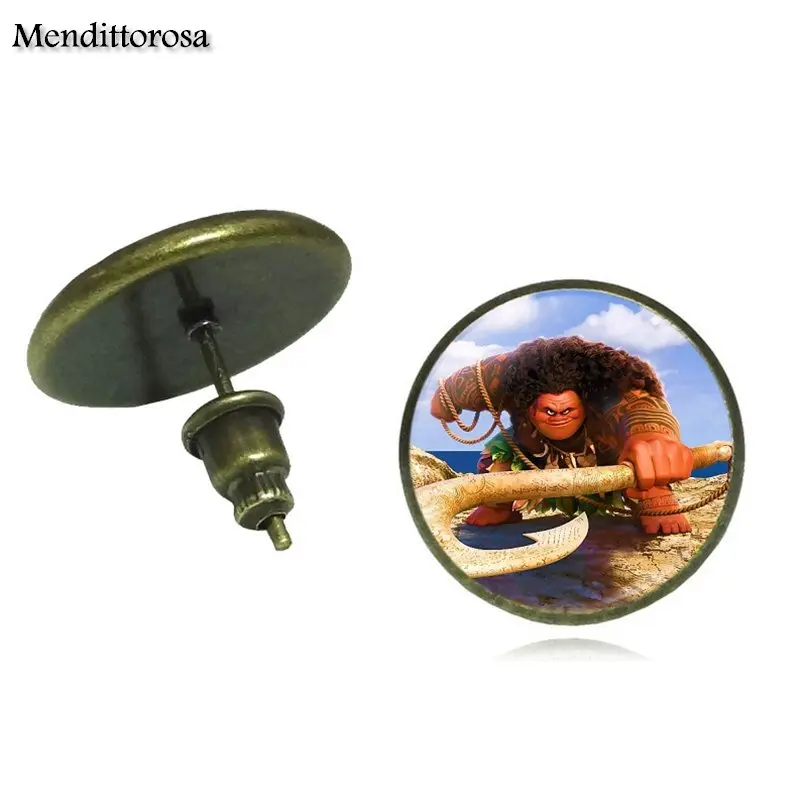 Модные женские серьги гвоздики Mendittorosa из фильма Моана с