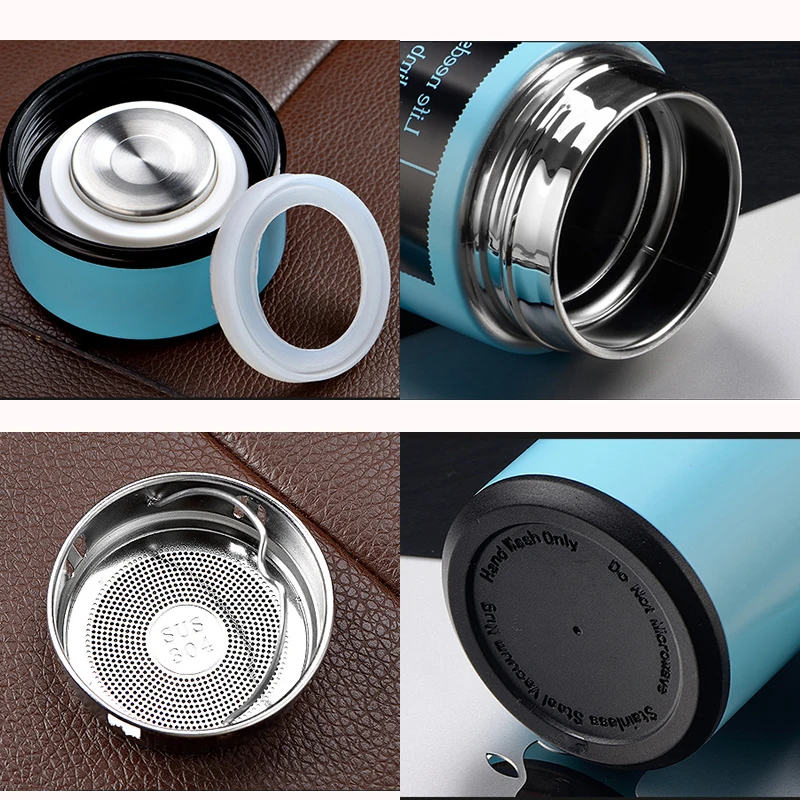 500 мл двухслойные термосы из нержавеющей стали с фильтром термос чашка Чай Молоко