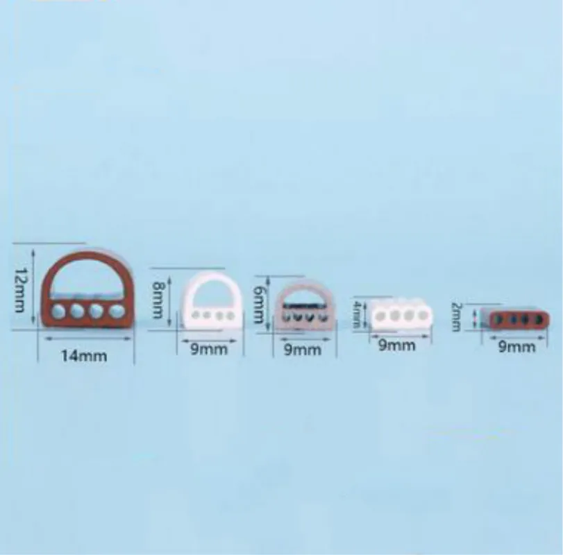 Самоклеящаяся лента для уплотнения дверей/окон D Тип 5 м|Уплотнительные ленты| |