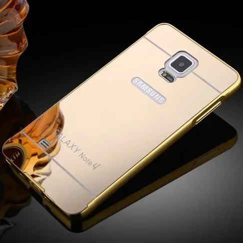 Новый Зеркальный Алюминиевый чехол для Samsung Galaxy Note 4 Note4 N9100 металлическая рамка