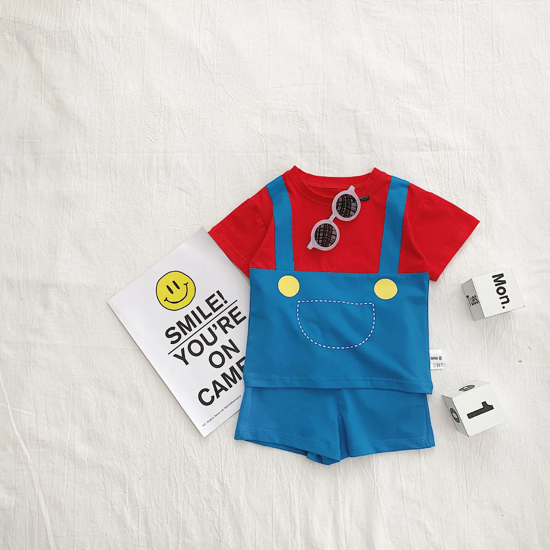 Summer Fashion Infant Clothing Baby Boys Suit Cotton T-shirt + Short Pant Cute Dresses for Gitls Twin Clothes |