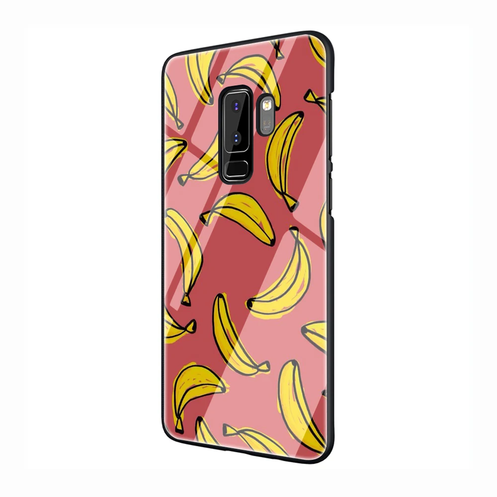 banana Tempered Glass Phone Cover Case for Samsung Galaxy S7 edge S8 9 10 Note 8 9 10 Plus A10 20 30 40 50 60 70 - Цвет: G3