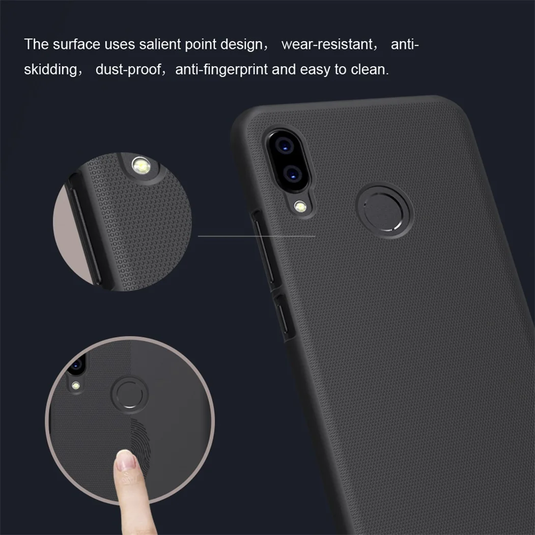 Для huawei P20 Lite чехол Nillkin чехол для телефона Супер Матовый щит жесткая задняя панель из поликарбоната Черный Защитный чехол для huawei P20 Lite