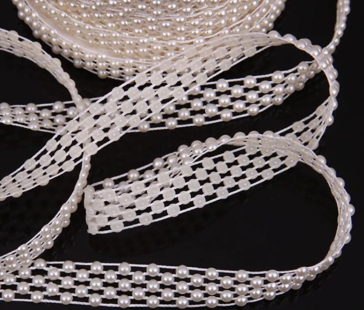 20 метров слоновая кость/белая полукруглая жемчужная гирлянда для свадебного