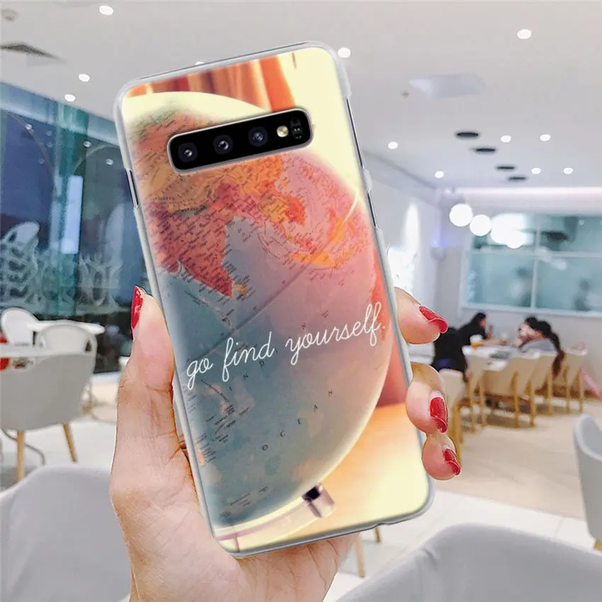 Карта мира чехол для телефона для samsung Galaxy S10e S10 плюс S7 S8 S9 Plus, Note 8, 9, 10, плюс S10 5G M20 M30 жесткий чехол Coque