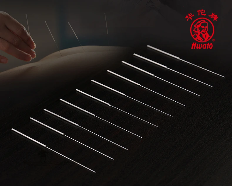 Hwato Sterilized Acupuncture Needle Chinese Medicine Steel Handle Acupuntura Needle Disposable Household Medical Needle