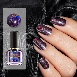 Born pretty, голографическая серия лак для ногтей Черный Красный лазерный блеск лак для ногтей 6 мл Базовое покрытие на водной основе неочищаемое базовое масло - Цвет: BP-H06