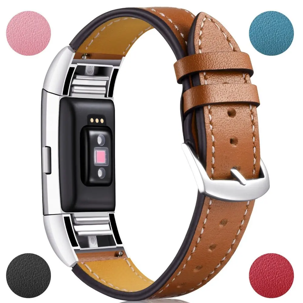 Замена Fitbit Charge 2 полосы кожаный ремешок сменный Смарт фитнес-часы с нержавеющей рамкой для зарядки 2