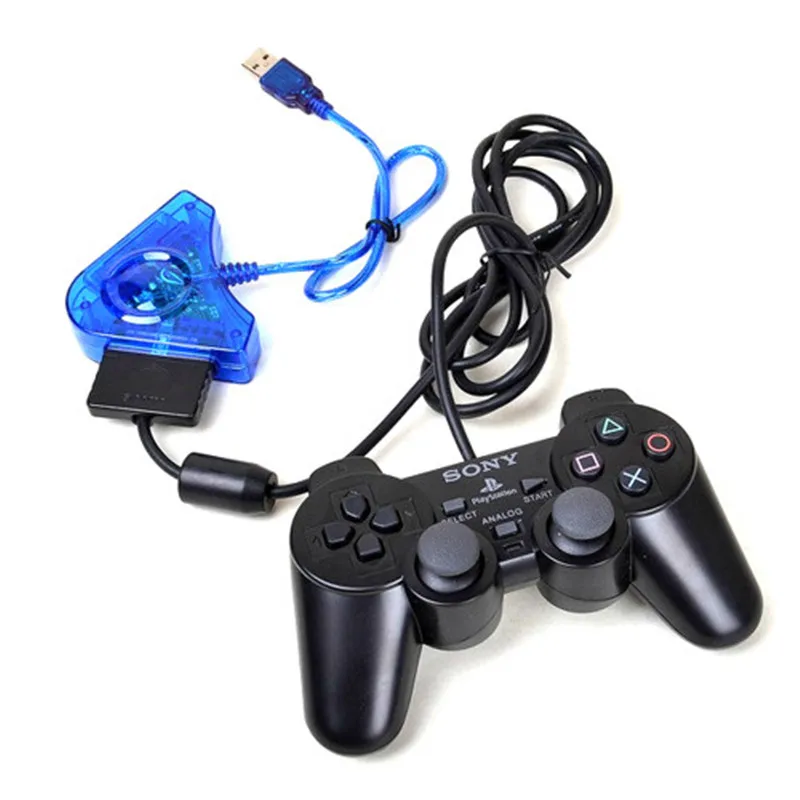 Двойной порт геймпад игровой контроллер к ПК USB конвертер для PlayStation2 PS2 PSX адаптер