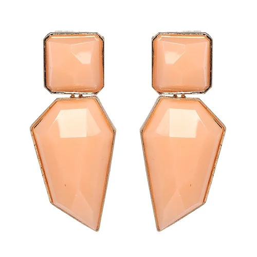 light pink JUJIA, модное ювелирное изделие для женщин, хорошее качество, Za, кристальная полимерная серьга, винтажные массивные Висячие серьги для женщин, ювелирное изделие - Окраска металла: light pink