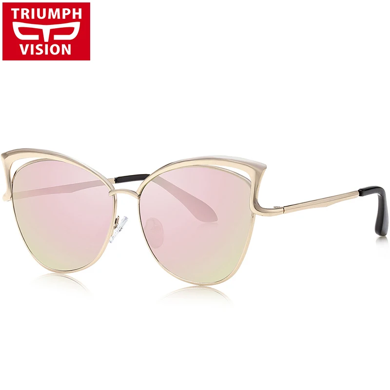 Солнцезащитные очки TRIUMPH VISION разноцветные зеркальные градиентные женские с