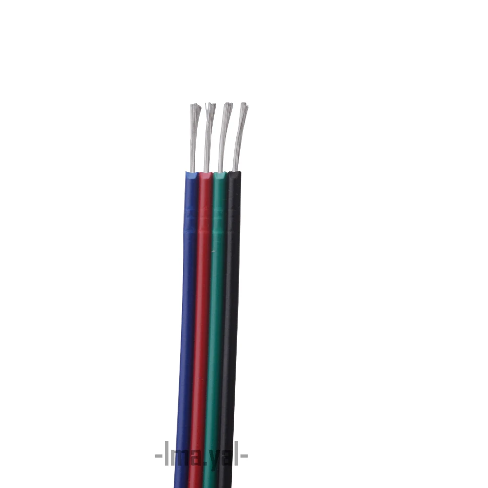 1 м 2 м 3 м 4 м 5 м 20 м 50 м 22AWG, 4pin RGB кабель, ПВХ изолированный провод, электрический кабель, светодиодный кабель, бесплатно выбрать количество метров