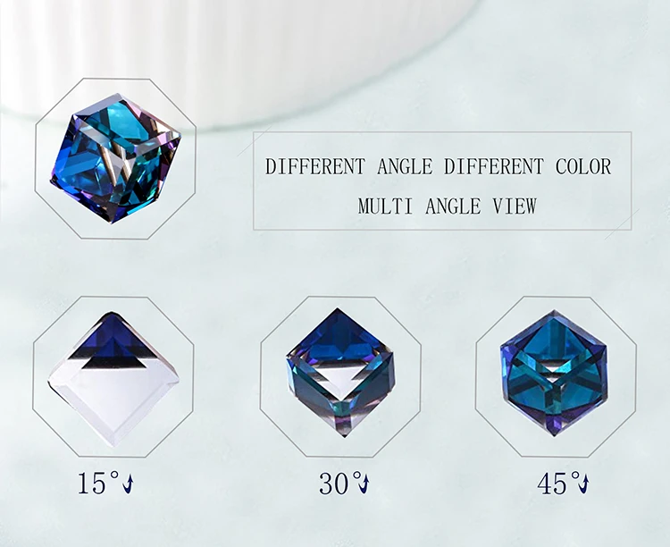 Warme Farben Кристалл от Swarovski женское ожерелье квадратное двойное хрустальное ожерелье с подвесками-кубиками модное ювелирное изделие Женское Ожерелье