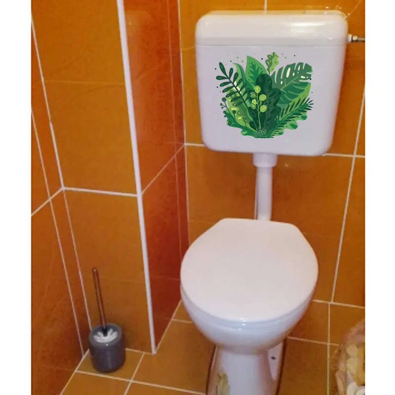 YOJA 23*19.9CM Hand Drawn Flat Plants Cartoon Childern Room Wall Sticker Toilet Seat Stickers T1-0881 | Дом и сад